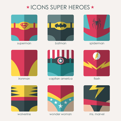 Super Heroes Icons (9 Icons)