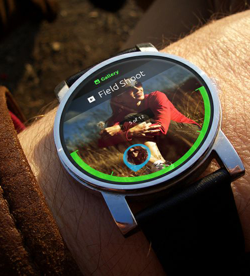 Android Wear Photo Gallery UI