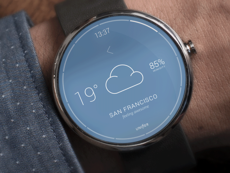 Minimal Weather App Android Wear