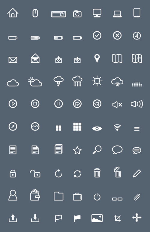Free Flat Icons Pack (80 Icons)