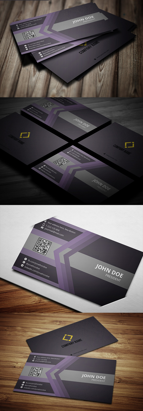 Professional Business Card With MS Word Doc