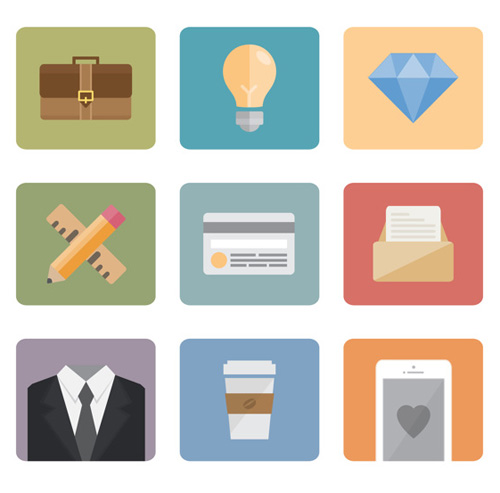 Free Flat Icon Set for Professionals