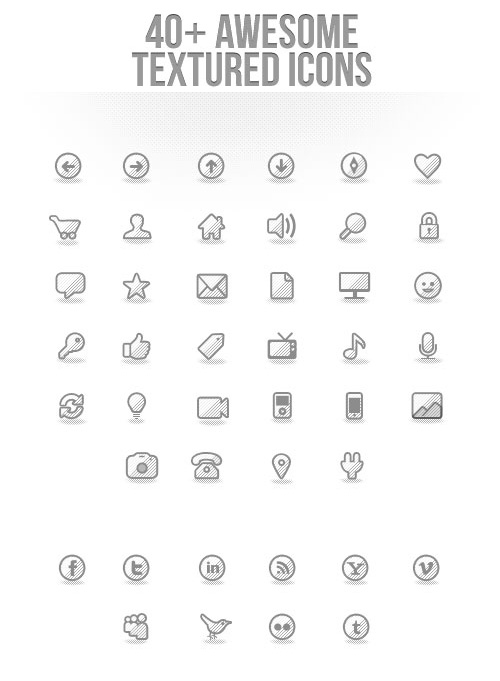 40+ Awesome Textured Icons