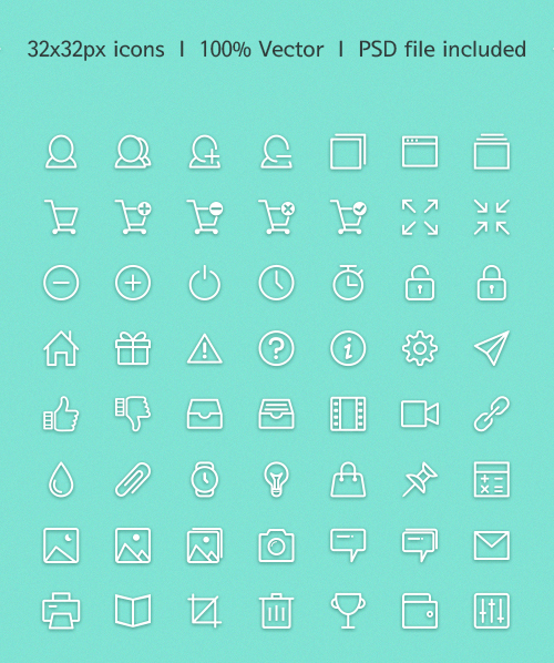 Simple Outlines icons
