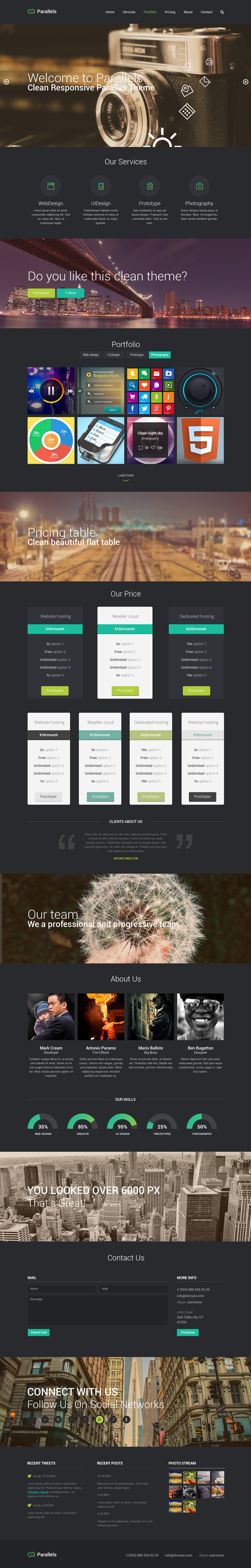 Parallels PSD Responsive Template