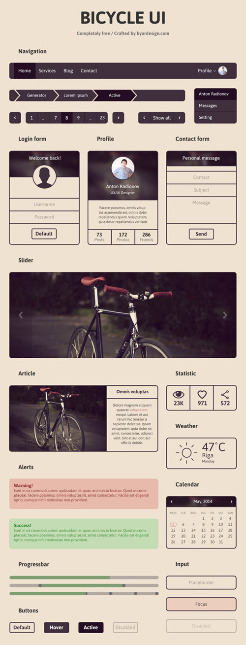 BICYCLE UI (Minimal UI Kit)