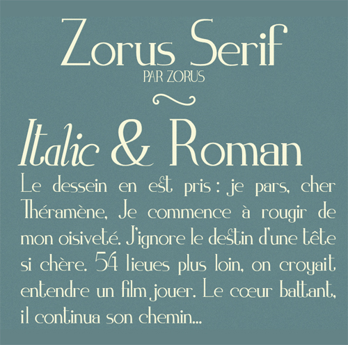Zorus Serif free fonts
