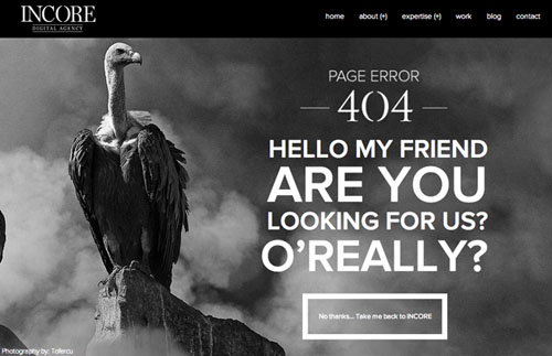 404 Page Designs – 32 Fresh Error Pages Examples - 32