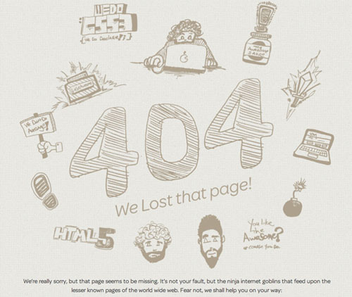 404 Page Designs – 32 Fresh Error Pages Examples - 9