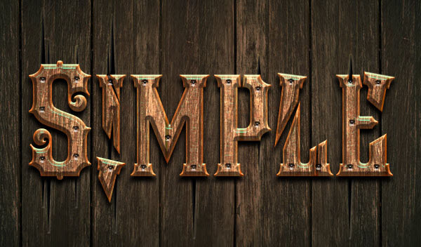 Simple way to creat a wooden text with photoshop cs6