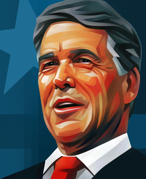 Rick Perry Portrait Illustration