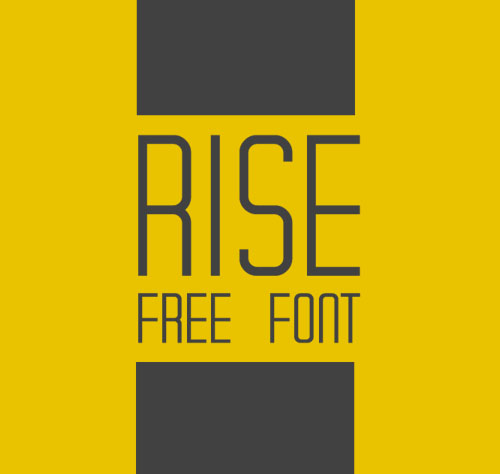 Rise free font for designers