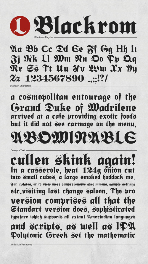 Blackrom Free Typeface