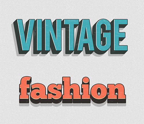 Vintage Layer Styles PSD files