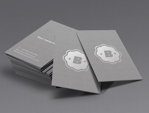 Silver Business Card Mockup PSD files