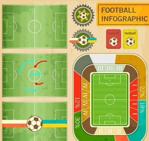 Soccer Infographic Design Elements