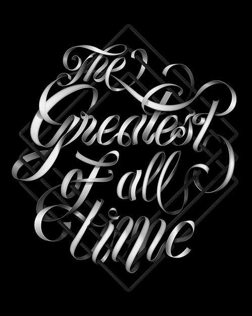 The Greatest of all Time typography by Baimu