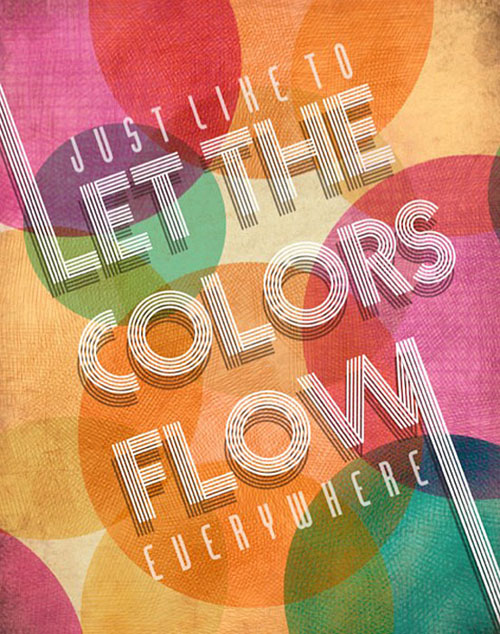 Let the Colors Flow typography by Karla Hernandez