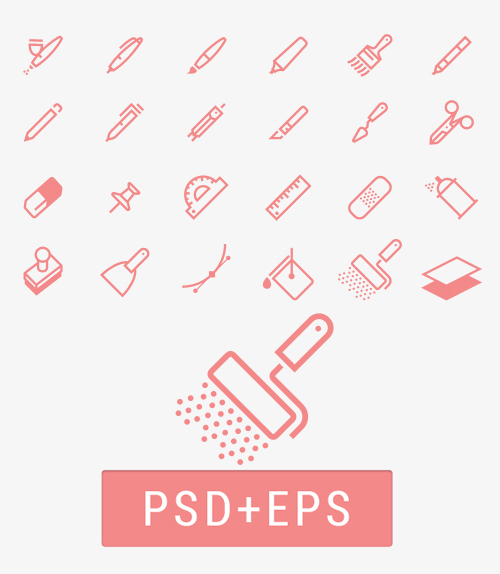 Drawing Tools Vector Icons