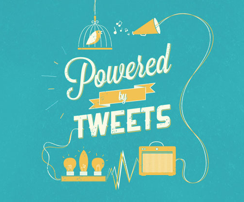 Powered by Tweets typography by Rossana Piazzini