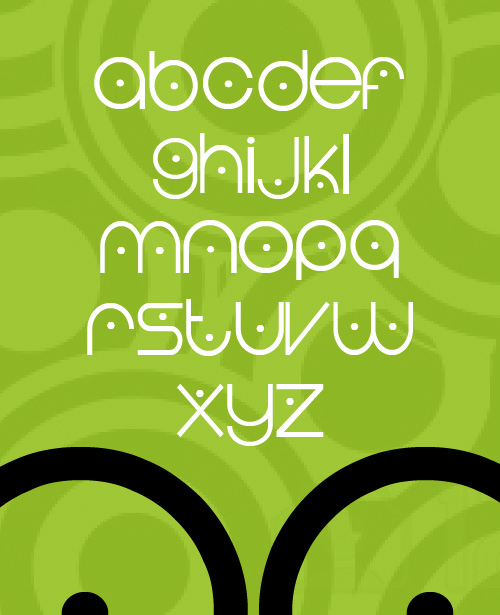 Cycledown fonts glyphs