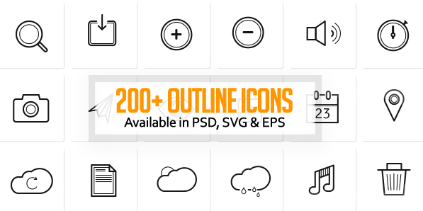 260+ Free Outline Icons For Designers