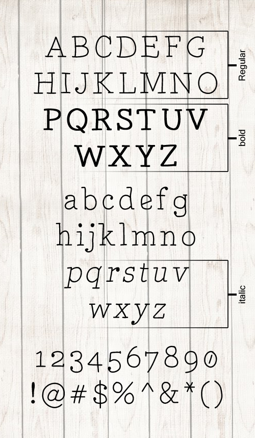 Marcus free font characters