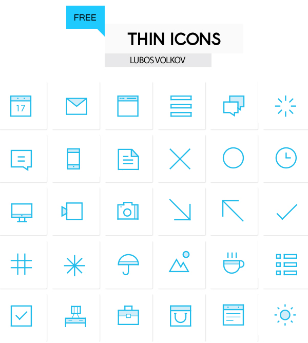 Outline Thin Icons for Designers