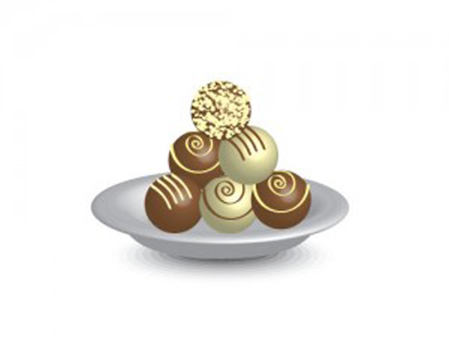 How to create a plate of chocolate truffles using Adobe Illustrator