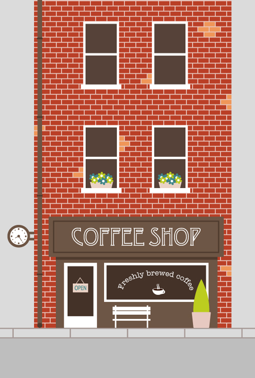 How to Create an Easy Coffee Shop Facade in Adobe Illustrator