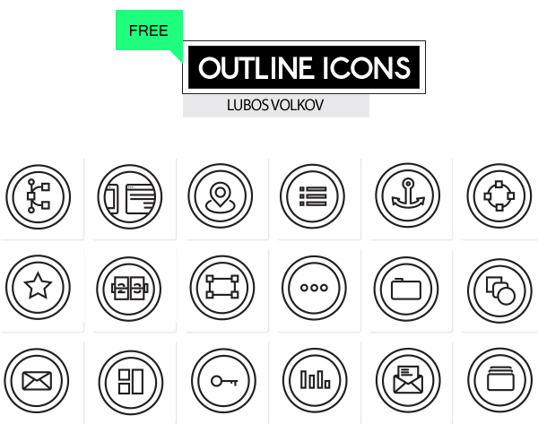 Outline icons set for your project