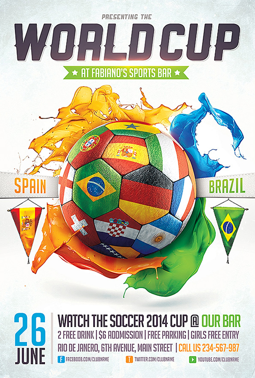 2014 FIFA World Cup Brazil - Posters, Flyers & Illustrations ...