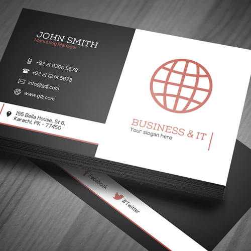 Free Corporate Business Card Template (PSD)