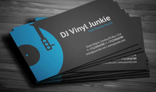 Vinyl DJ Business Card