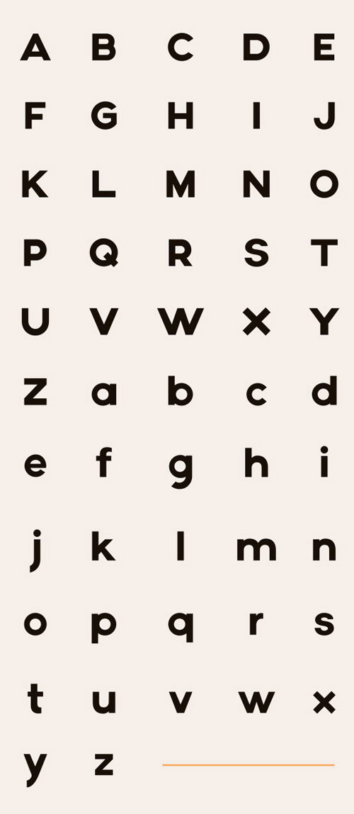 AXIS Free Font Letters