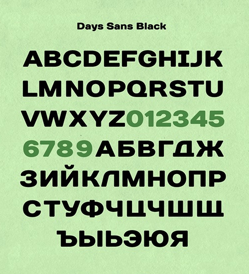 Days Sans free fonts letters for designers
