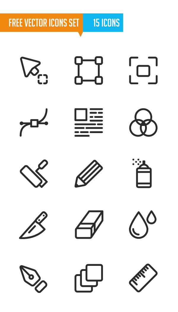 Free Vector Icons Set (15 Icons)