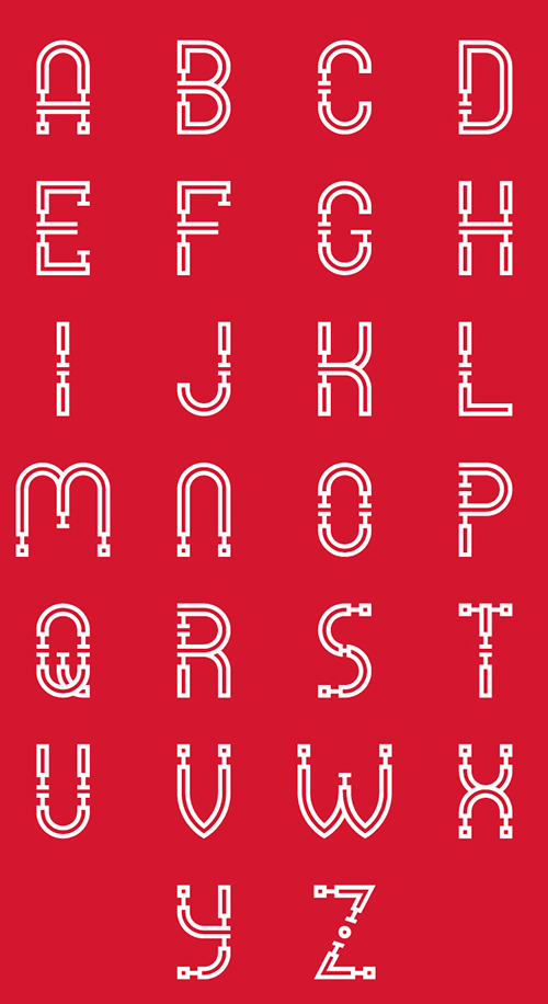 Mechano free fonts letters for designers