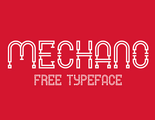 Mechano free fonts for designers