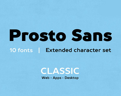 Prosto Sans Free Fonts 2014