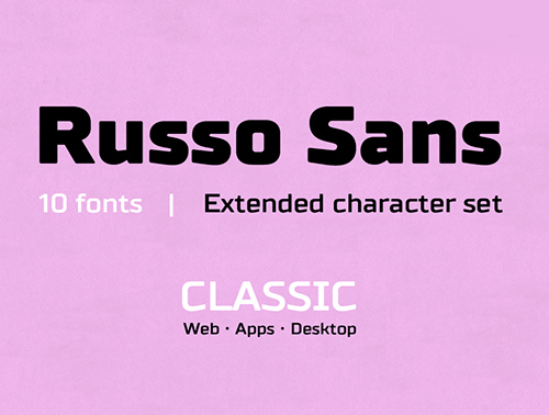 Russo Sans free fonts for designers