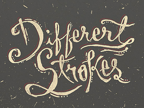 Different Strokes Typogrpahy design by Saylerman