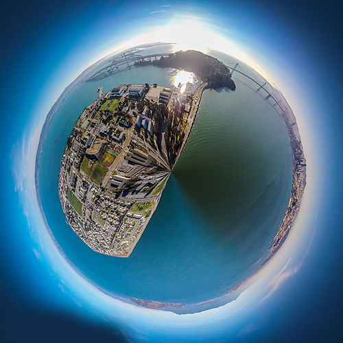 How to create a tiny planet in Photoshop using aerial panorama photos from a quadcopter drone
