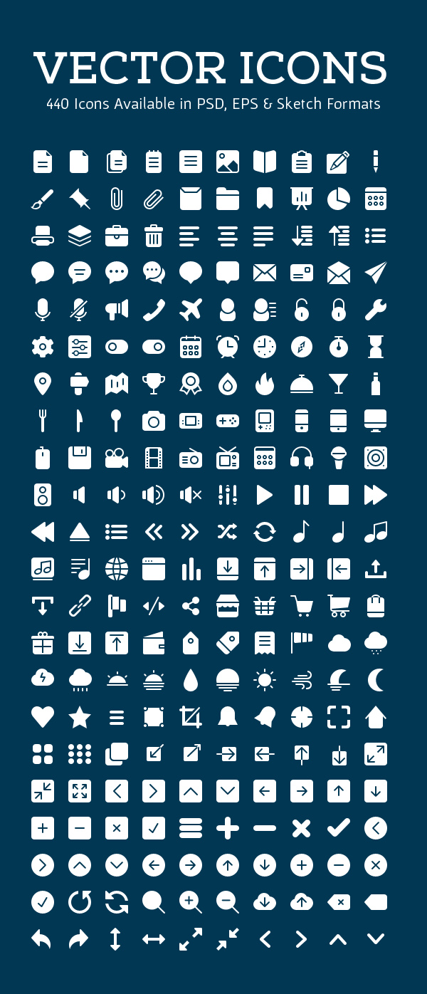 Free Solid Vector Icons Set Preview
