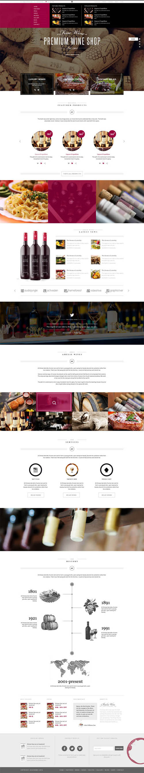 Wine - Restaurant WordPress Shop With Page Builder