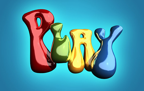 Inflated Text Using 3D in Photoshop CC
