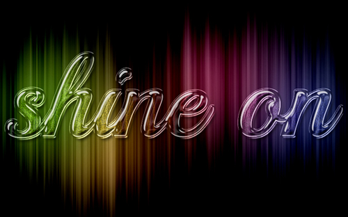 How to Create Colorful Sparkling Glass Text Effect in Photoshop Tutorial