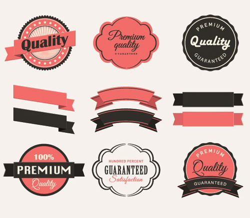 Vintage Labels Collection Vector Graphic