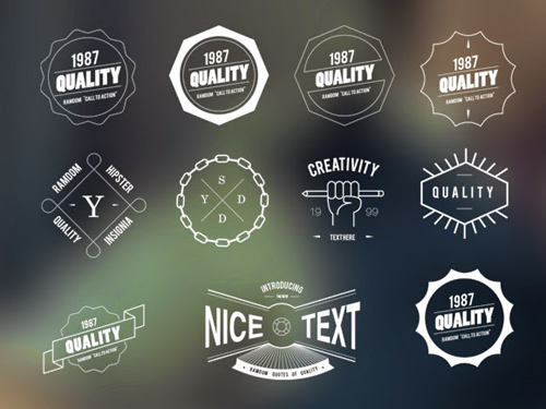 Free Vector Hipster Vintage Badges and Insignias Ornaments