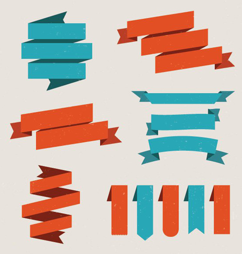 Set Of Vector Ribbons Vector Graphic